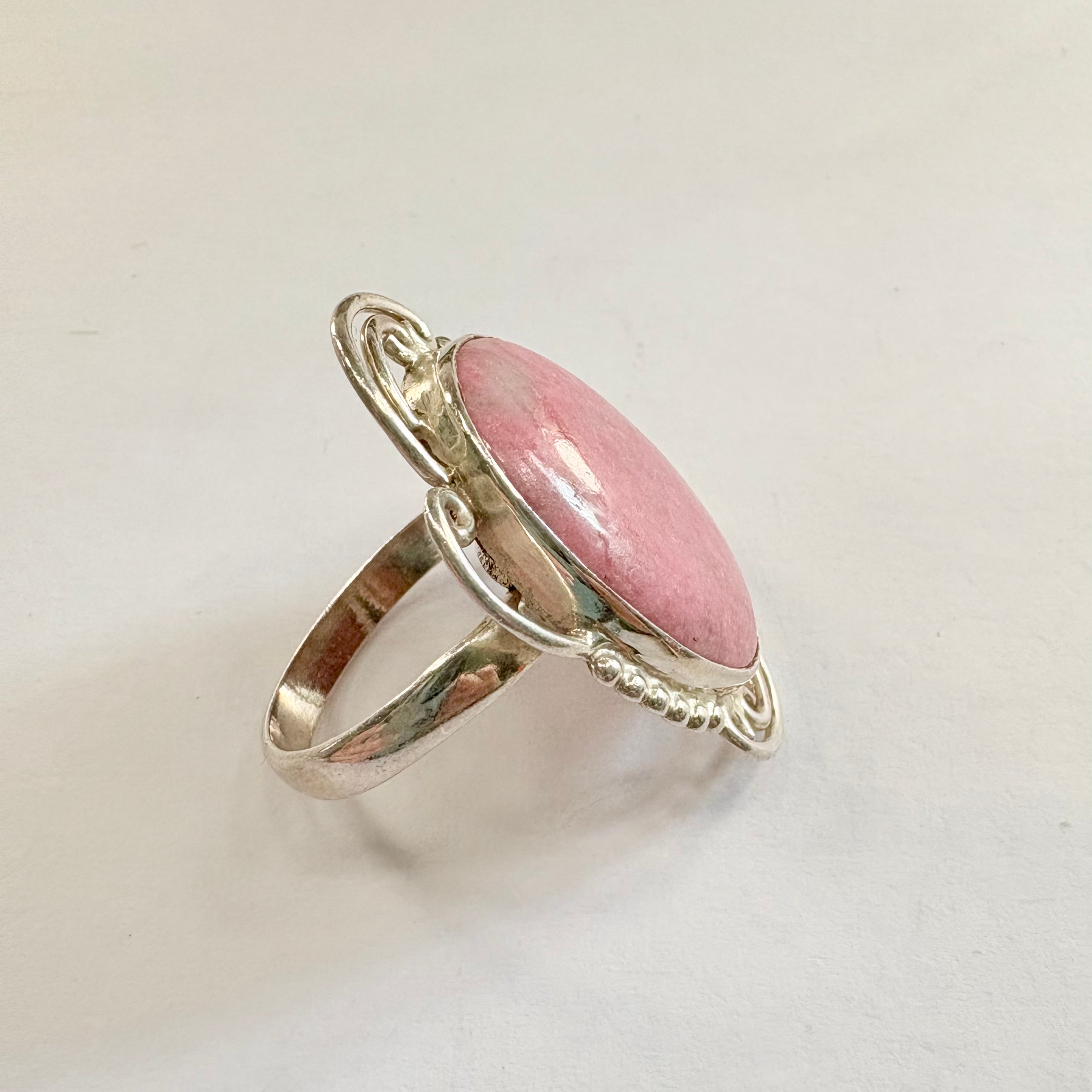 Sterling Silver Rhodochrosite Ring N image 1
