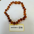 New Amber hand knotted bracelet 7 inch image 0