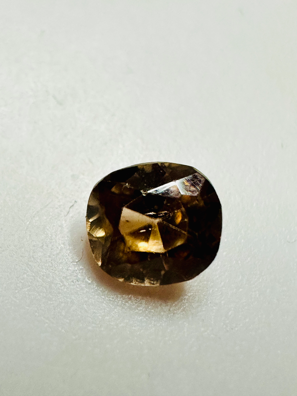 Yellow/Blush Zircon cushion 6mm x 5.4mm 1.16cts image 2