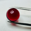 GARNET CABOCHON 12.4MM ROUND 9.63CTS  DEEP RED image 0