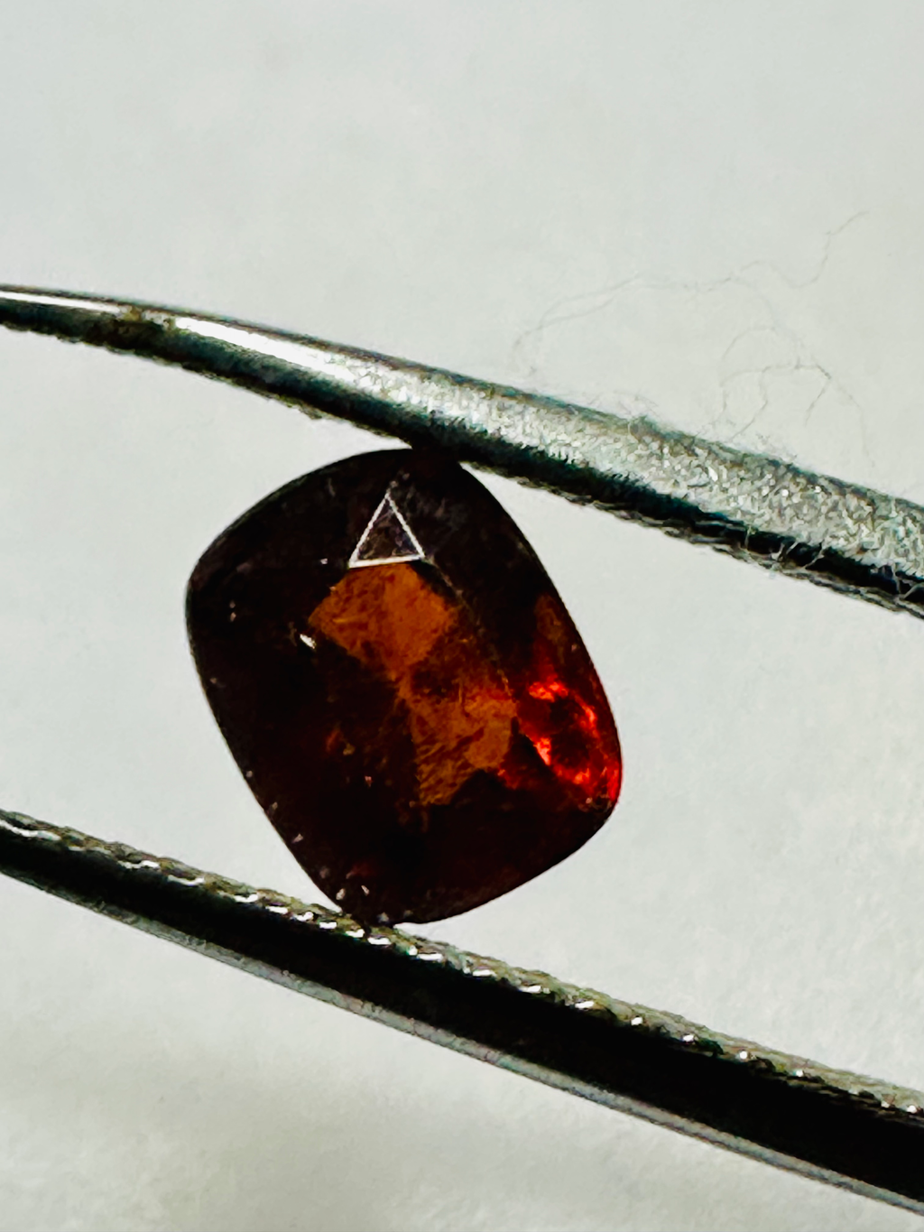 Red Zircon cushion 7.4mm x 6mm.1.79cts natural image 2