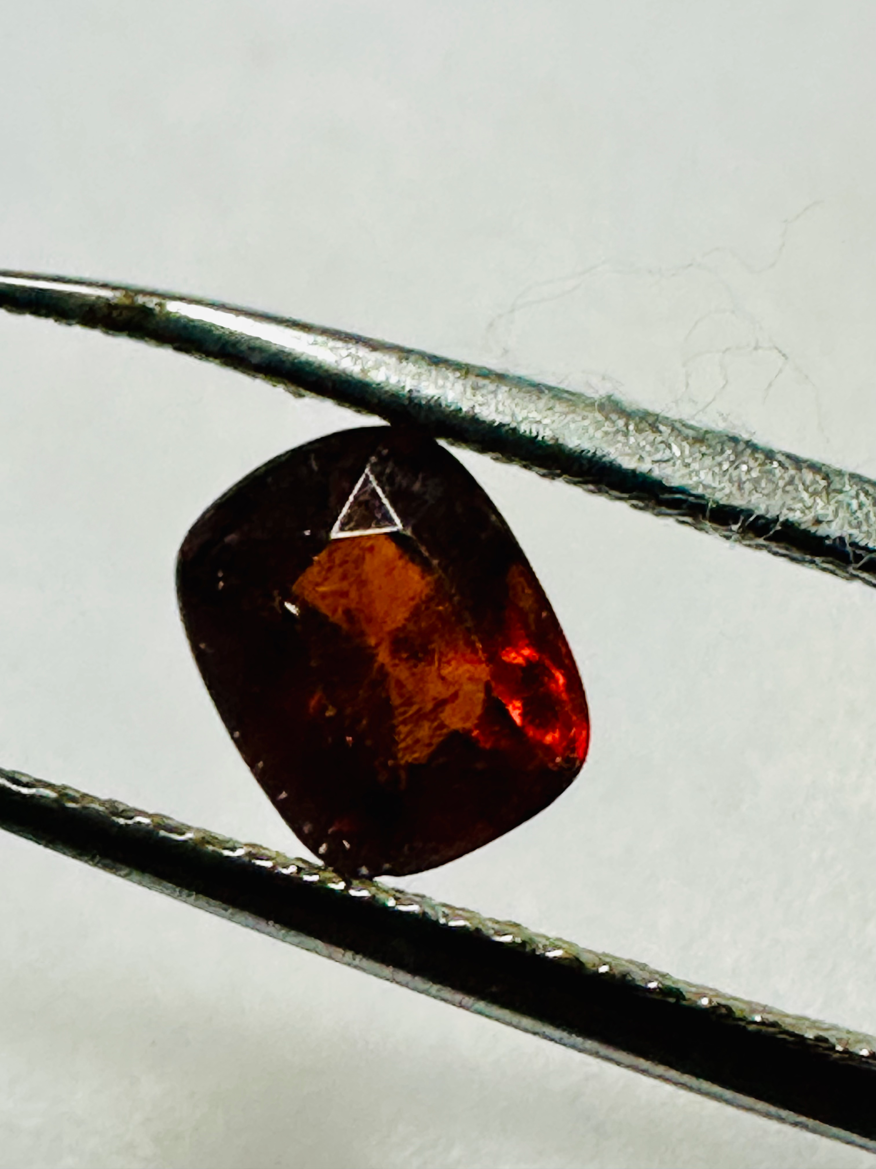 Red Zircon cushion 7.4mm x 6mm.1.79cts natural image 2
