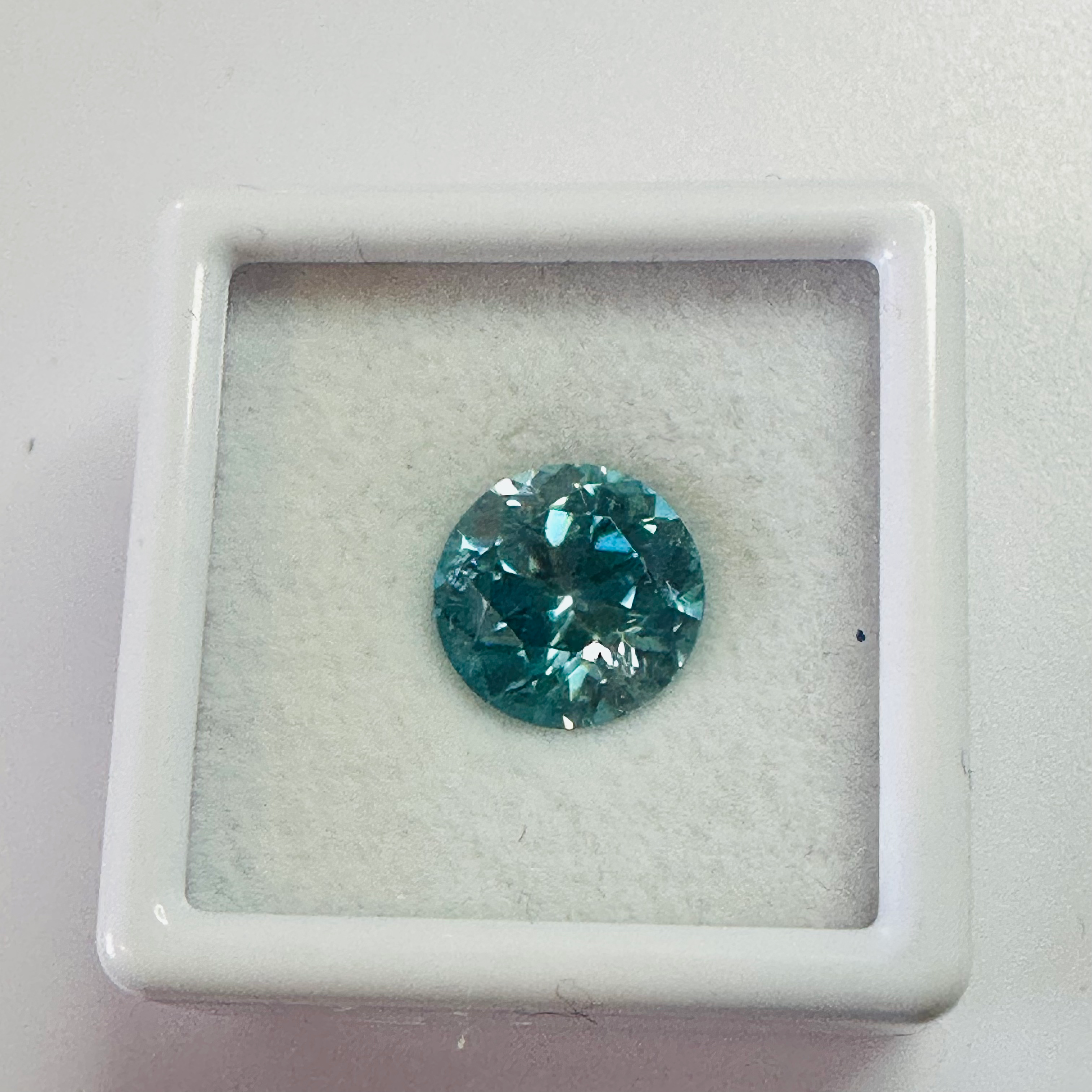 ZIRCON BLUE ROUND. 9.5MM  4.89CTS image 4