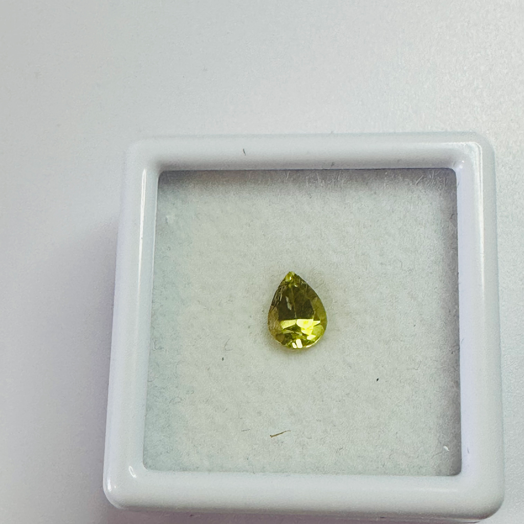 OURMALINE YELLOW DROP 6.1MMX4.5MM  0.64CTS image 1