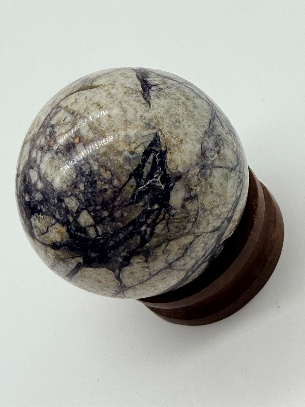 Picasso Jasper 45mm sphere with wood stand image 3