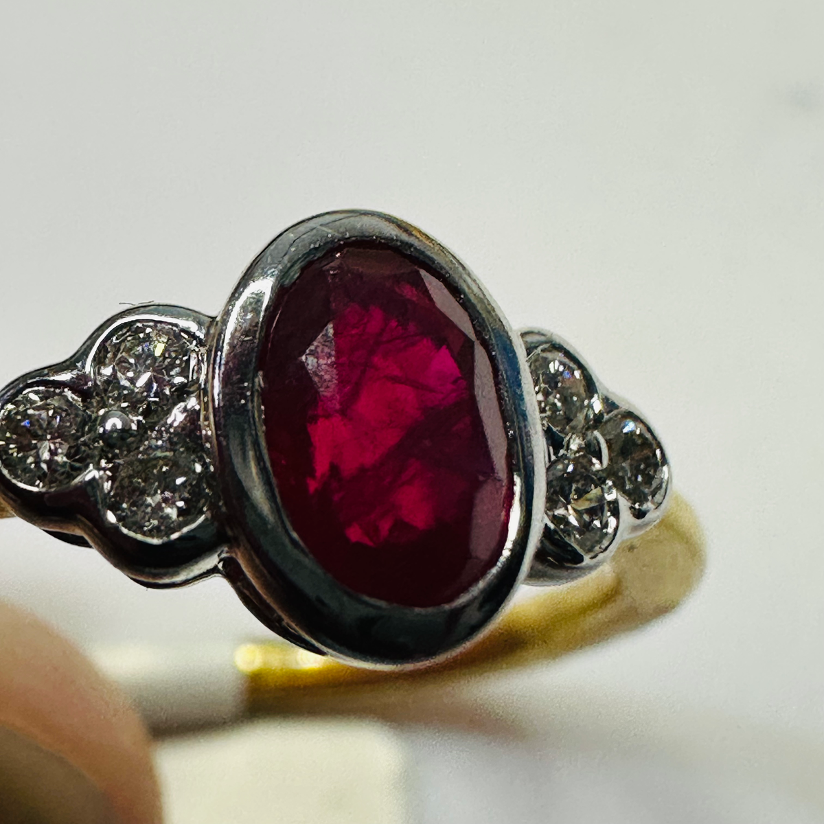 NEW 18ct Ruby and Diamond Ring Size N image 5