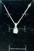 Sterling silver cz pendant 18inch chain image 0