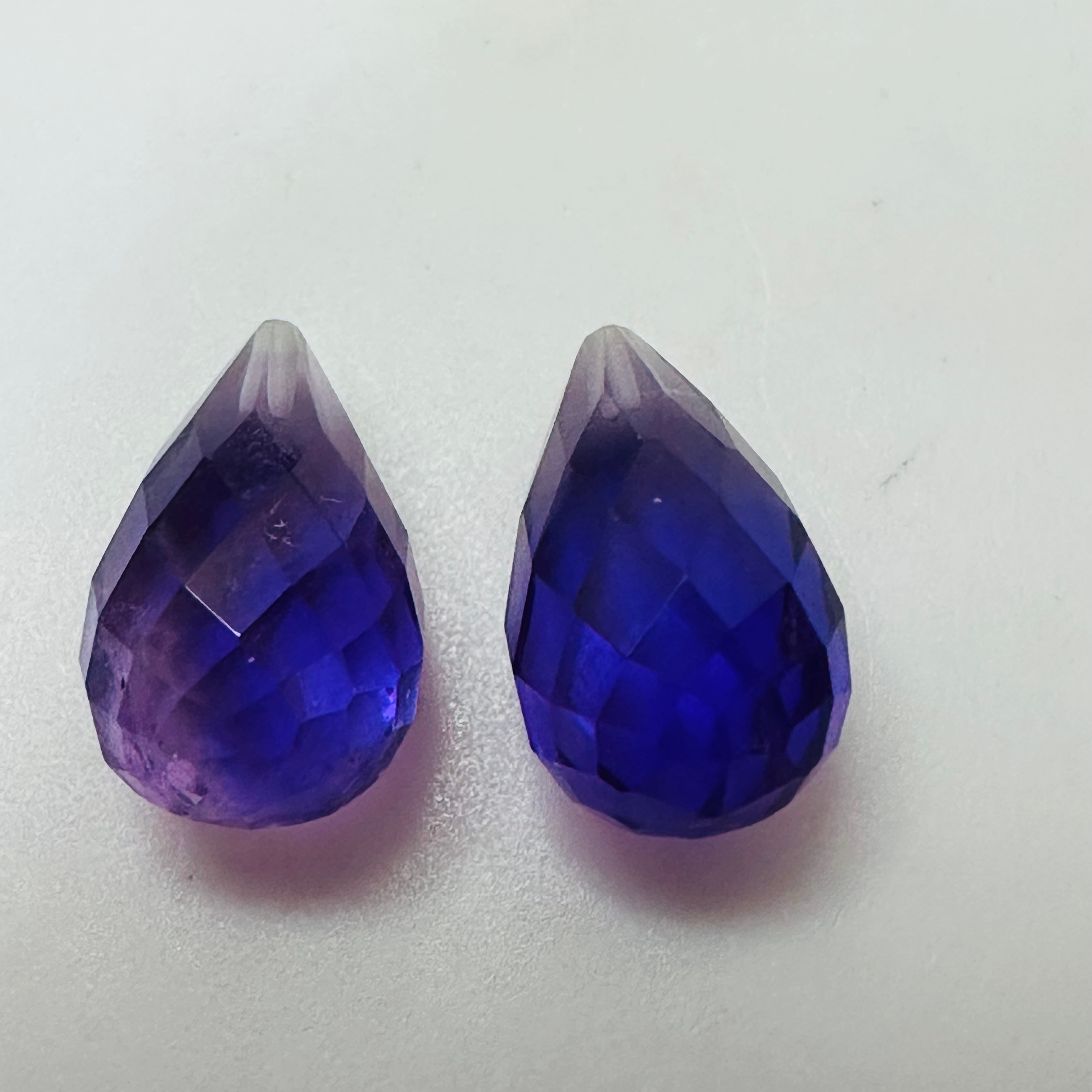 AMETHYST DROPS A PAIR  12MMX6MM  8.49CTS image 0