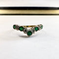 9ct yellow gold Emerald and diamond ring size M image 0