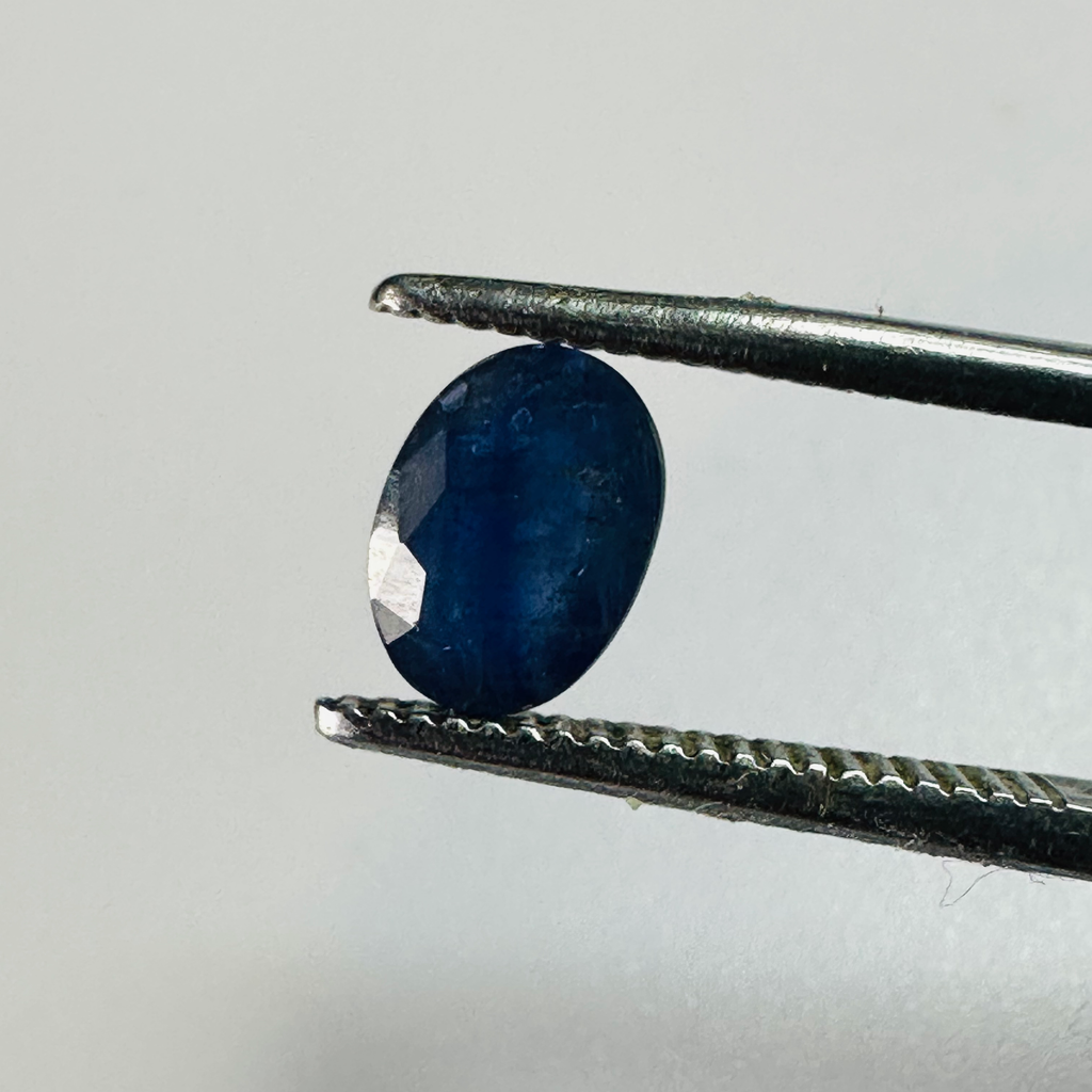 BURMA BLUE SAPPHIRE OVAL 6.8MM X5MM 0.92CTS image 2