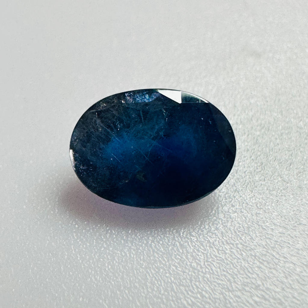 BURMA BLUE SAPPHIRE OVAL 7MMX5MM 1.05CTS image 1