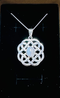 Sterling silver rose quartz pendant 18inch chain 925 image 0