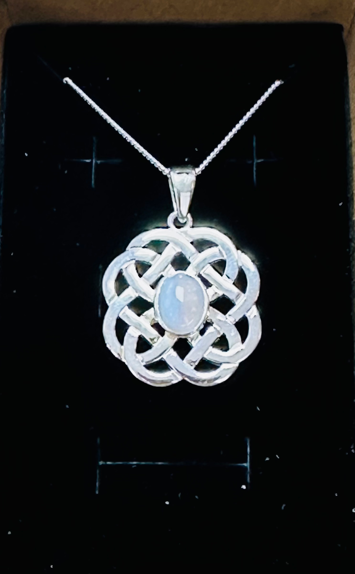 Sterling silver rose quartz pendant 18inch chain 925 image 0