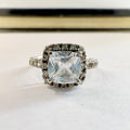 9ct White gold CZ ring Size K image 0