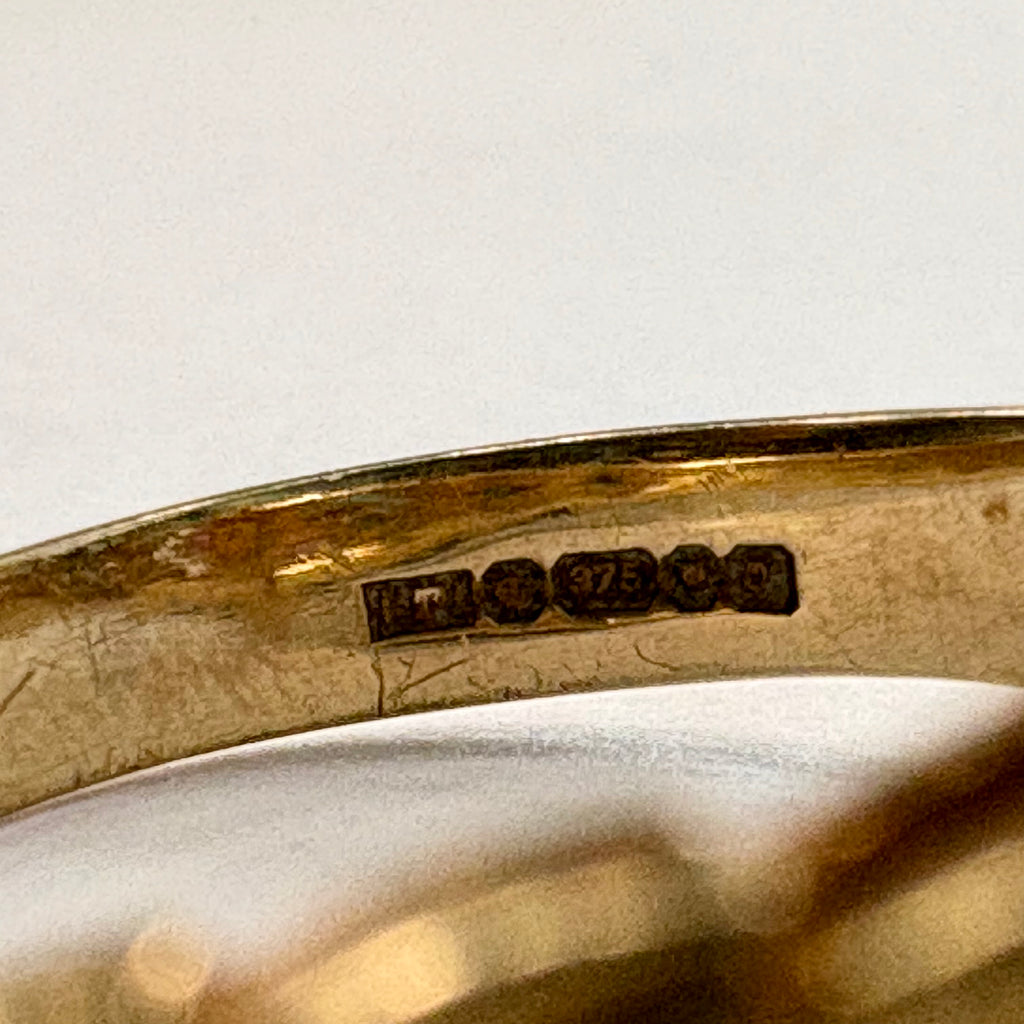9ct yellow gold pink Sapphire and diamond Ring K1/2 image 4
