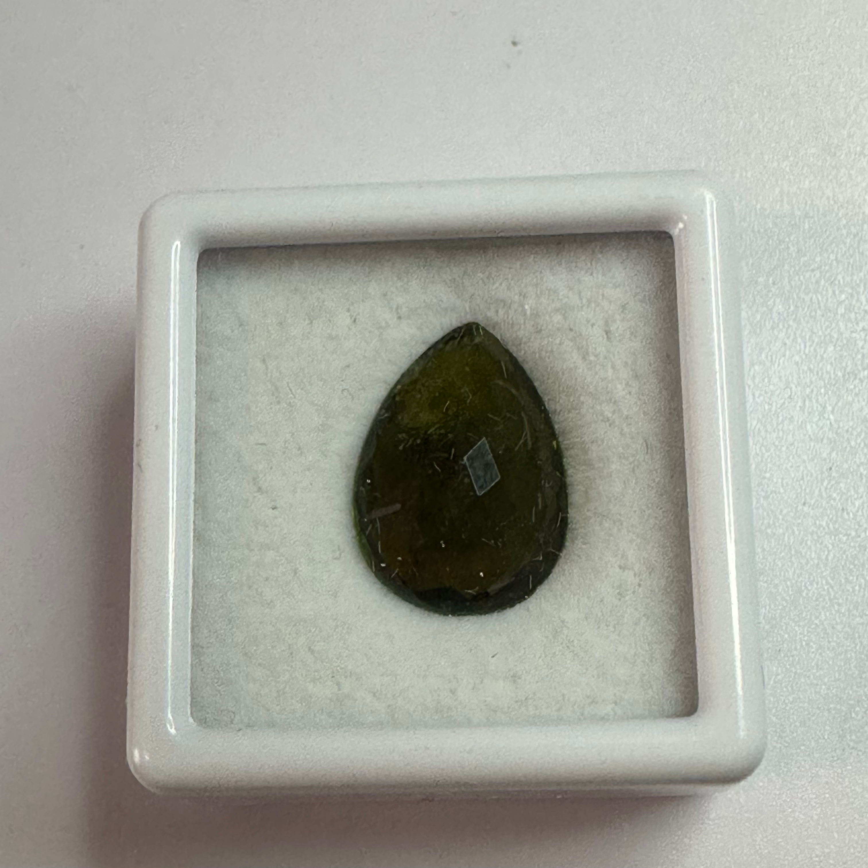 TOURMALINE GREEN DROP  14.6MMx10.5MM 4.75CTS image 5