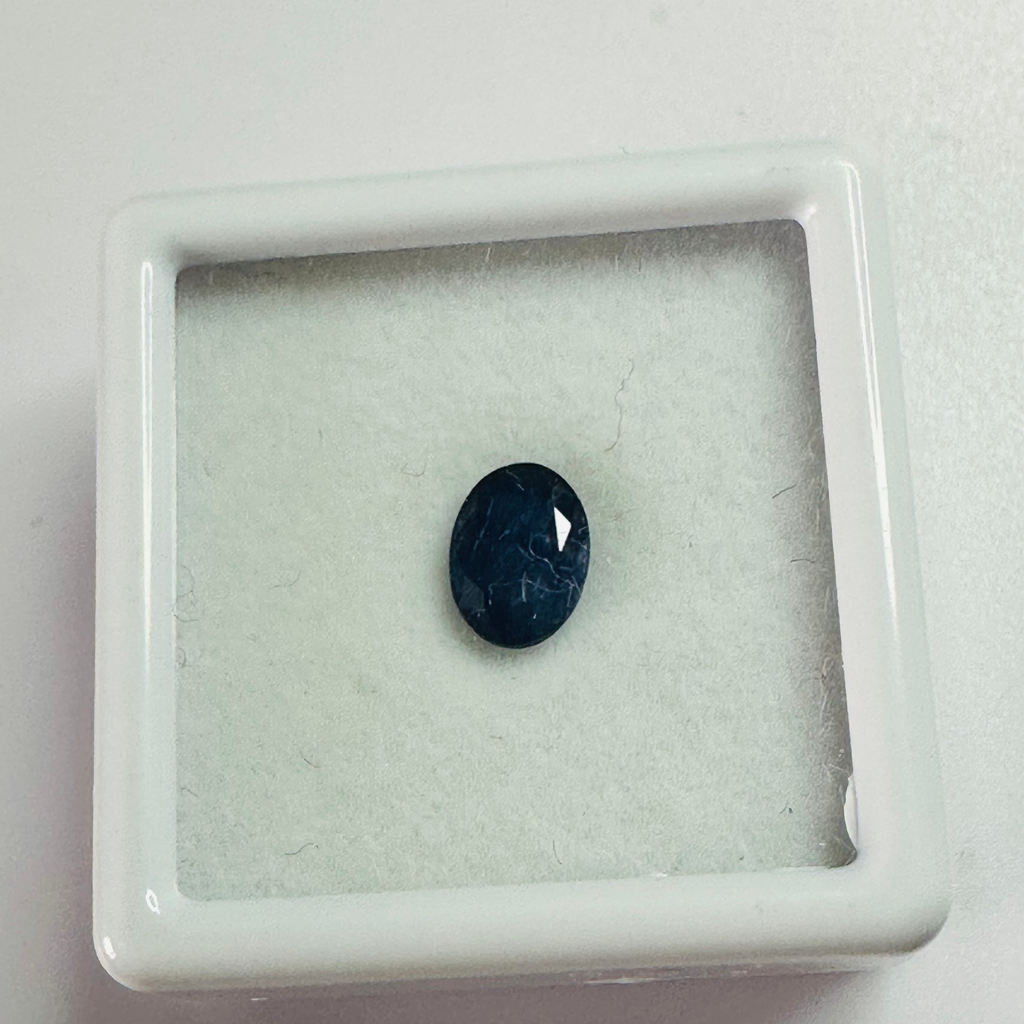 BURMA BLUE SAPPHIRE OVAL 6.8MMX5MM 1.04CTS image 1