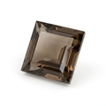 4mm square smoky quartz on a white background