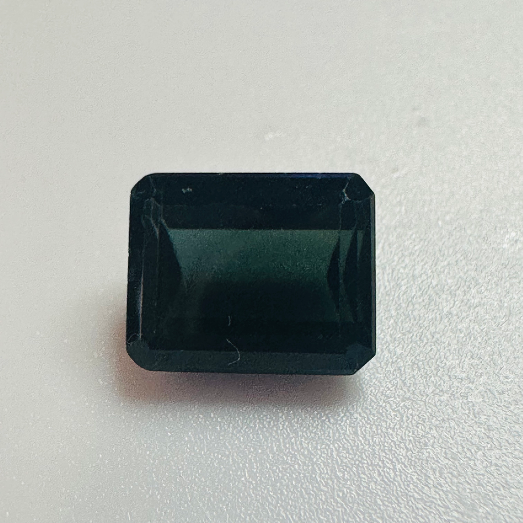 TOURMALINE BLUE TRAP CUT 9.5MM.X 7.5MM  3.31CTS image 0