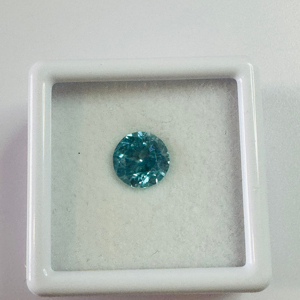 ZIRCON BLUE ROUND. 7.1MM  2.06CTS image 2