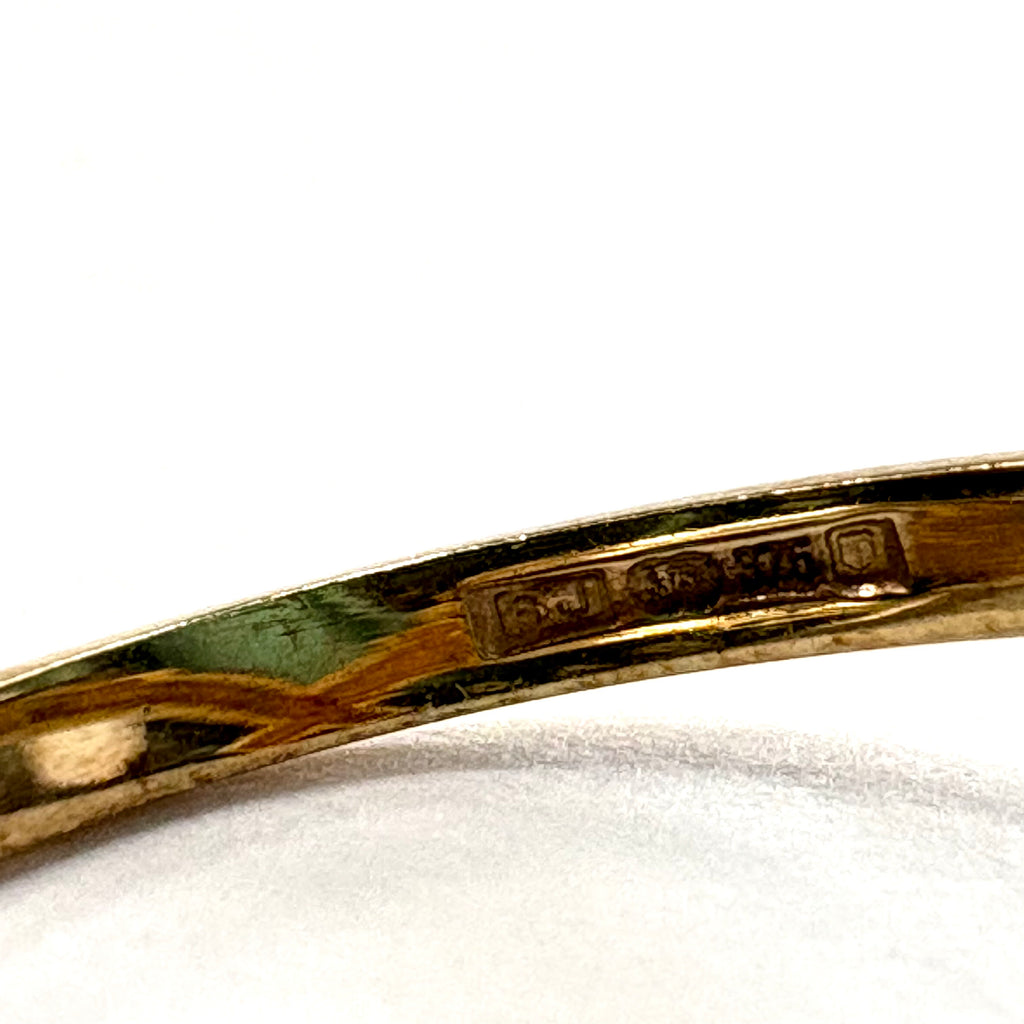 9ct yellow gold diamond Cross over Ring L1/2 image 4