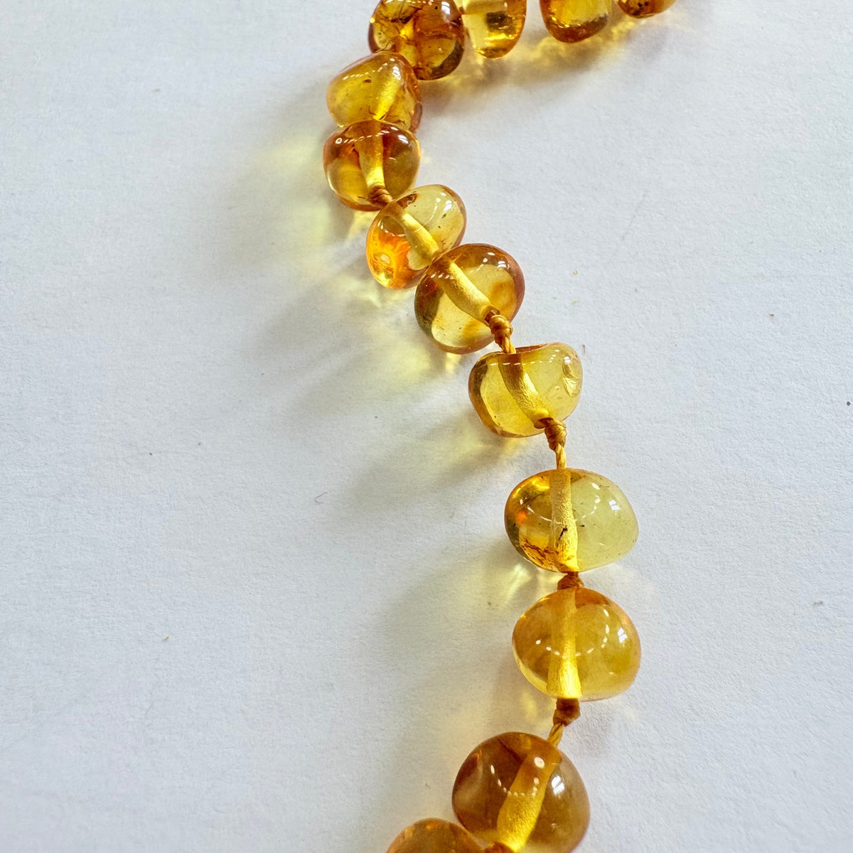 New amber beaded Necklace 18inches