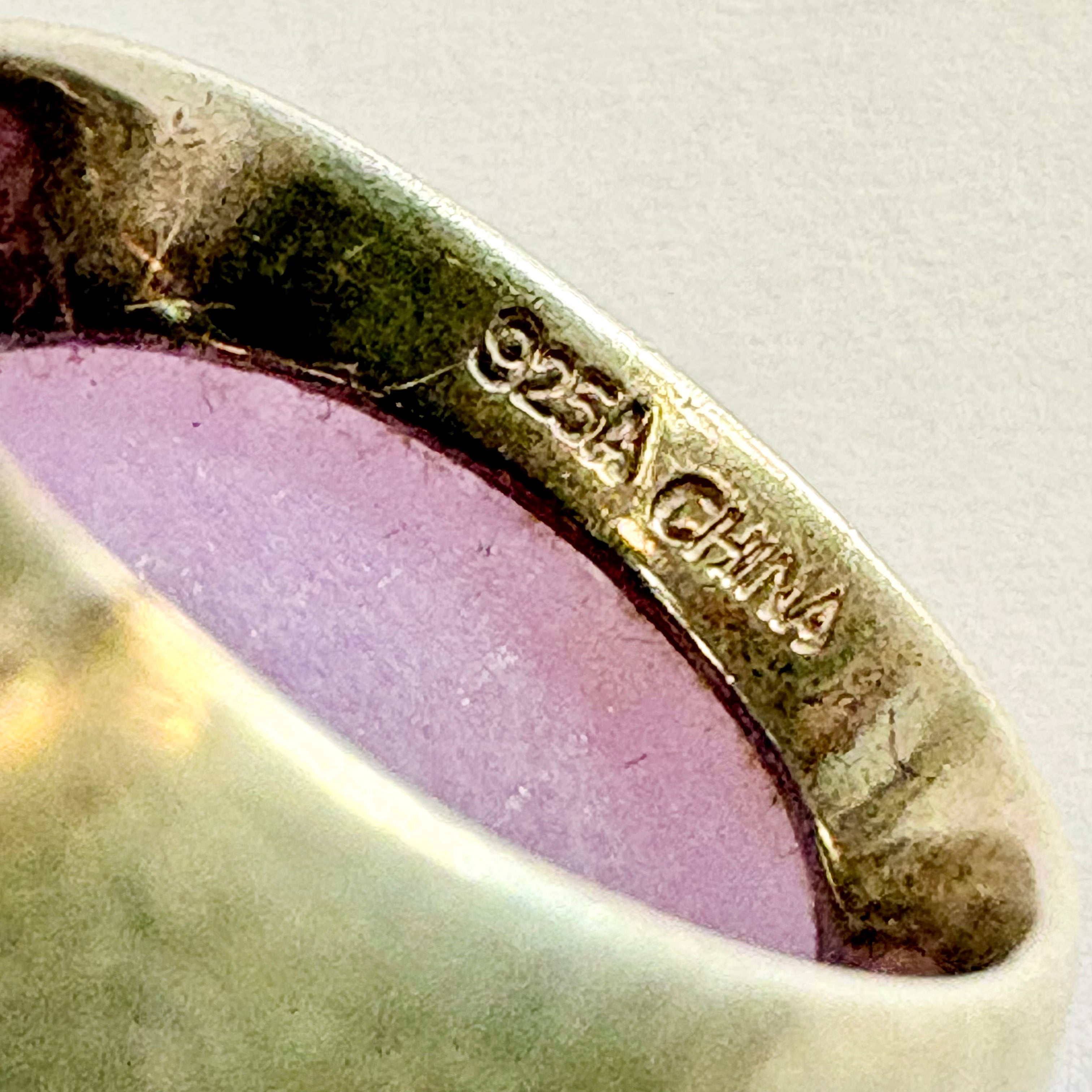 Sterling silver lavender jade Ring L image 4