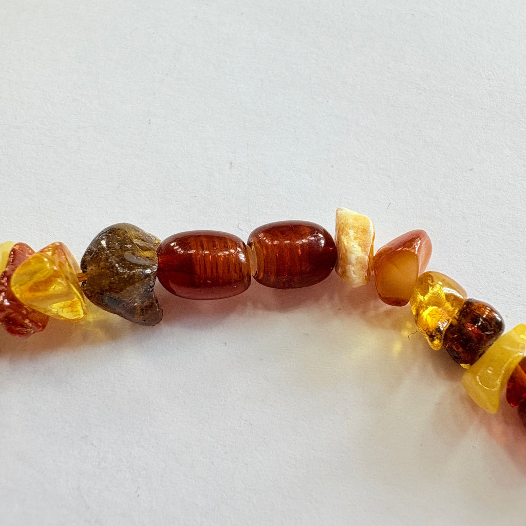 New Amber threaded necklace 20inches