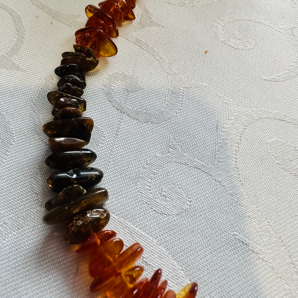 Baltic Amber in 2 colours with gold plated sterling silver