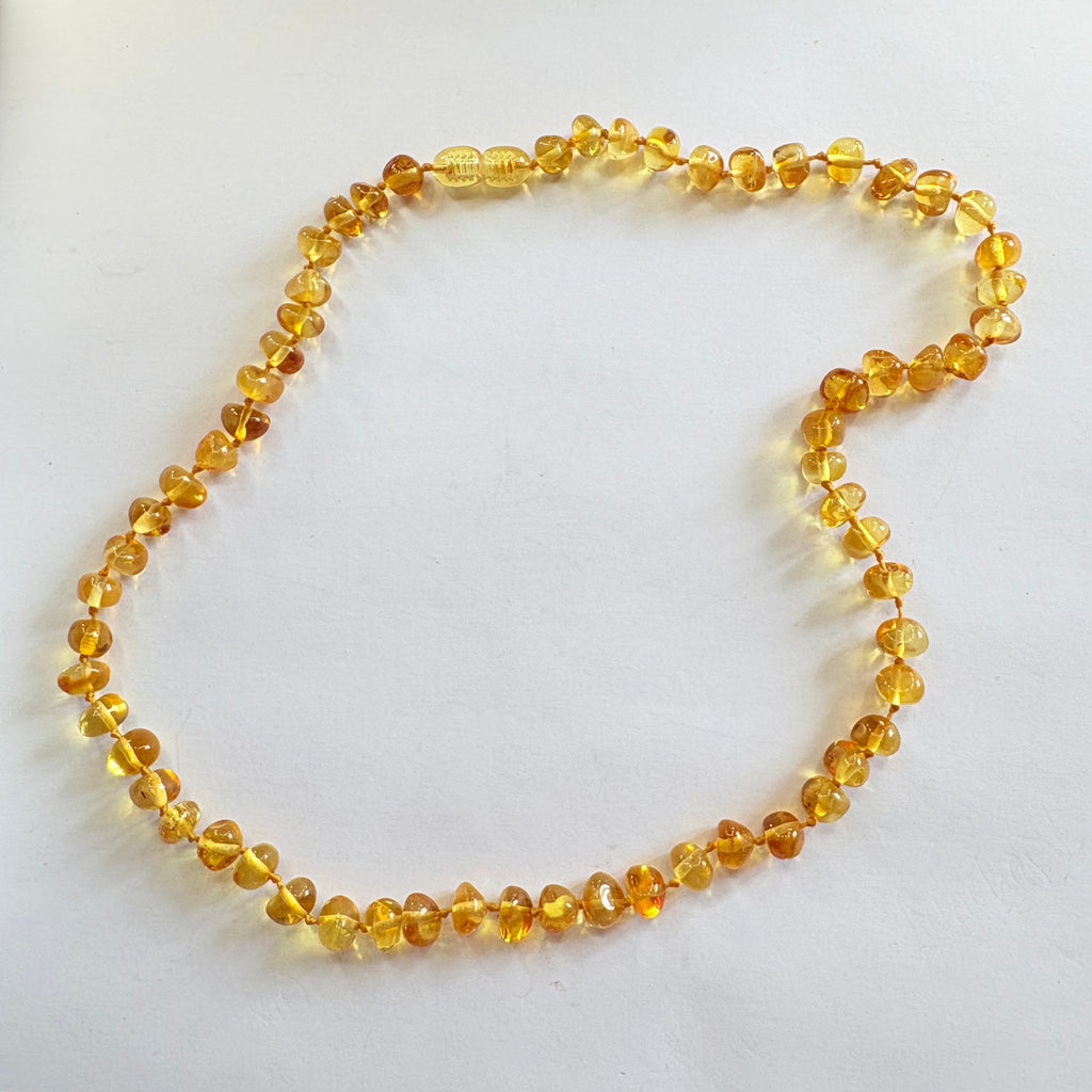 New amber beaded Necklace 18inches