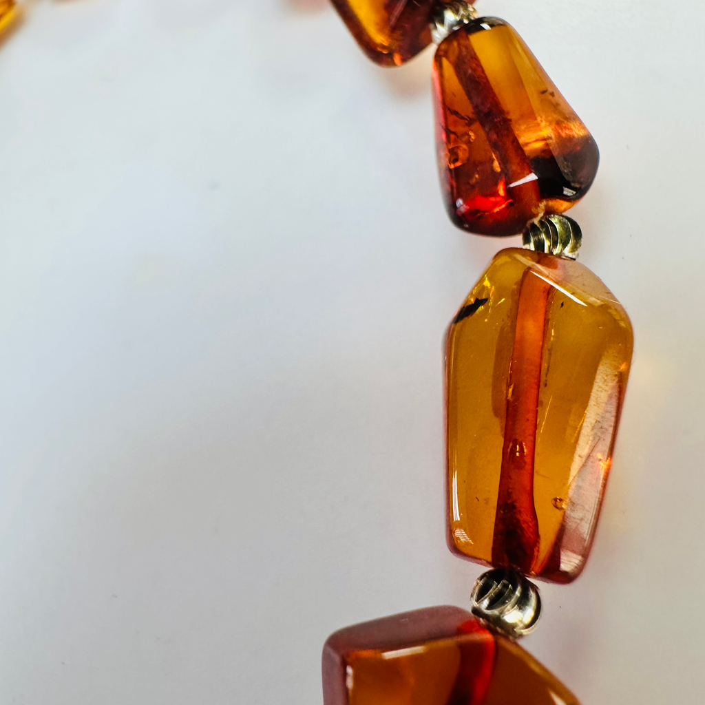 New Amber nugget stretchy bracelet