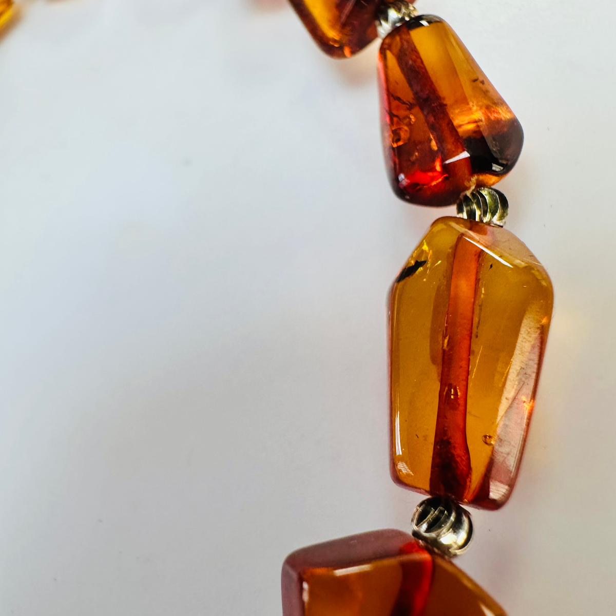New Amber nugget stretchy bracelet