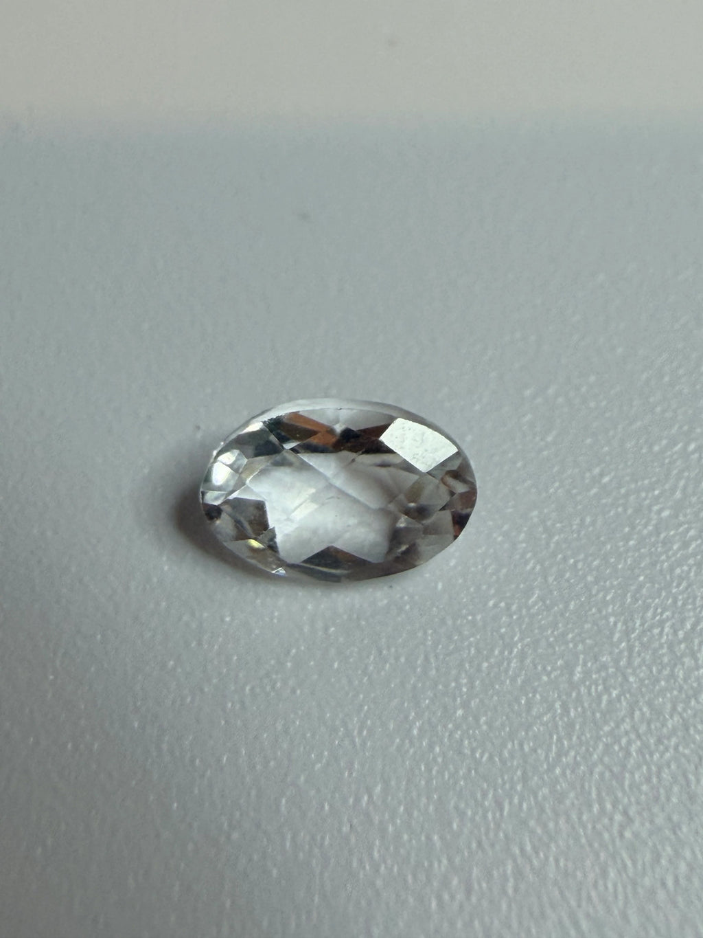 Natural White Topaz | Oval Checkerboard Cut | 6mm x 4mm | Loose Gemstone
