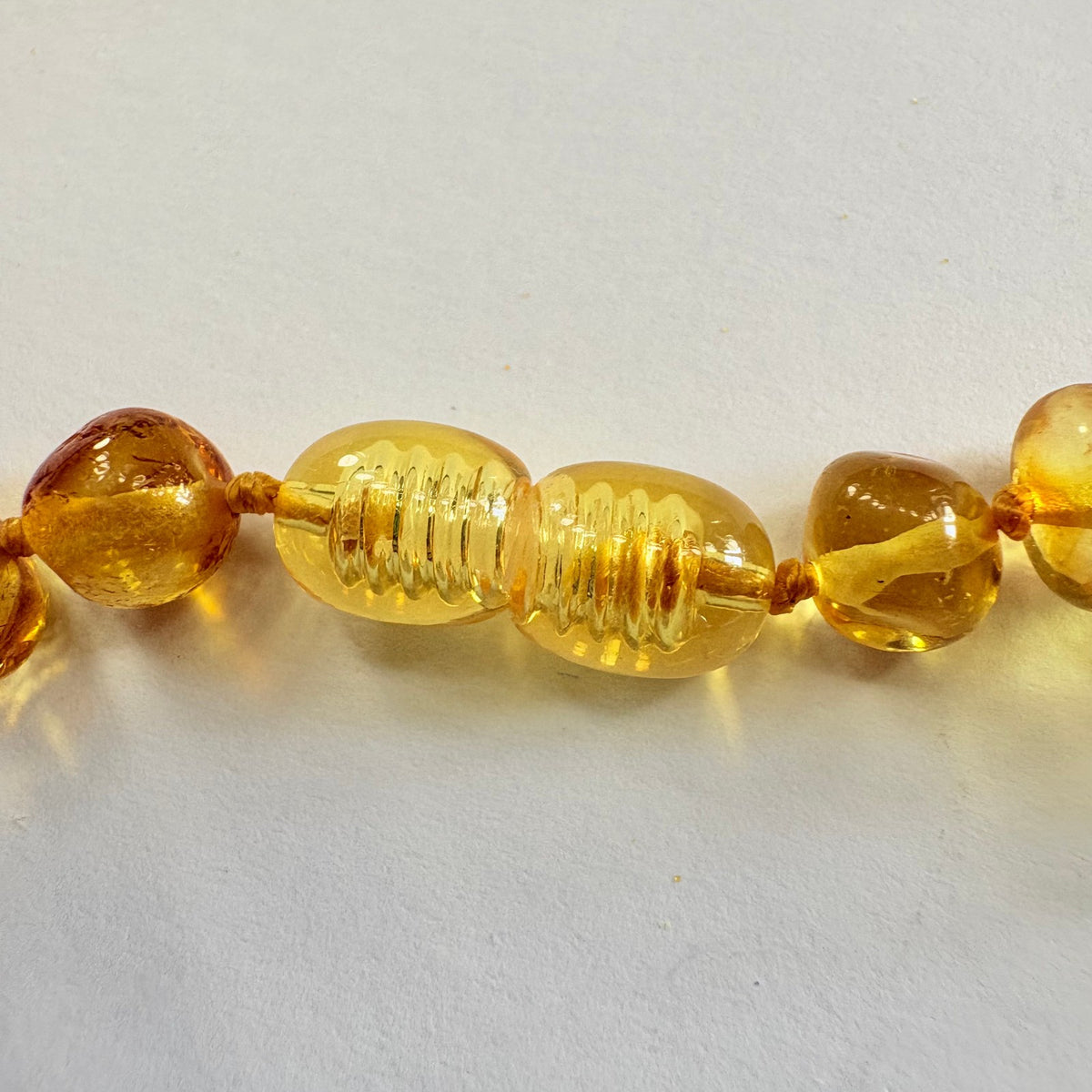 New amber beaded Necklace 18inches