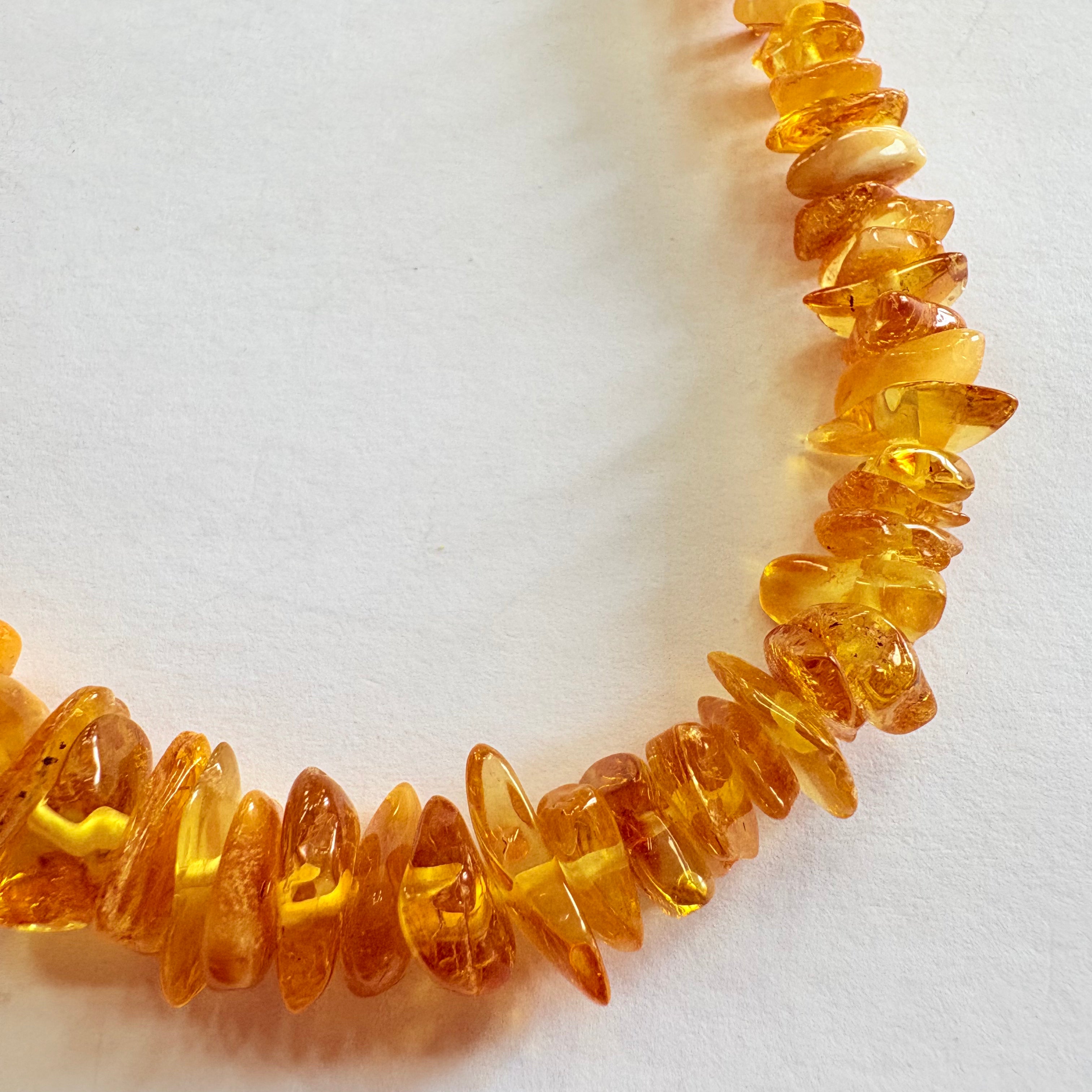 New Amber Threaded Necklace 16inches image 1