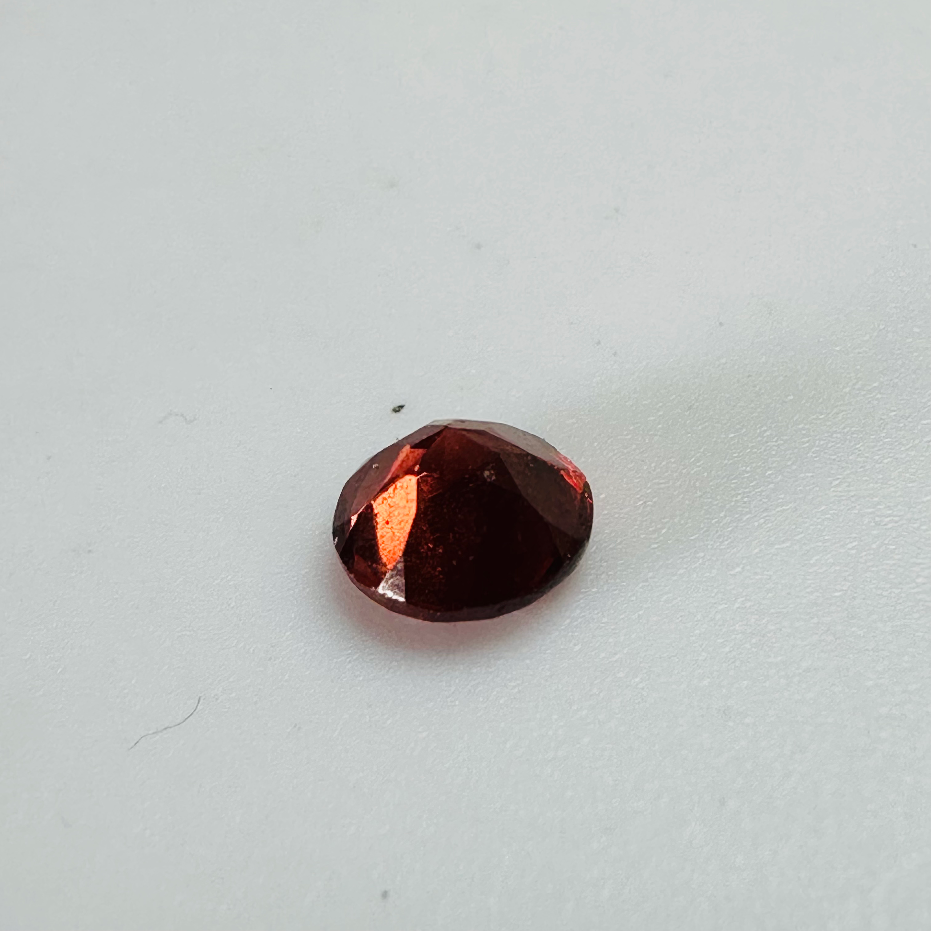 GARNET  ROUND 5MM  0.63CTS  RED CABOCHEON image 6