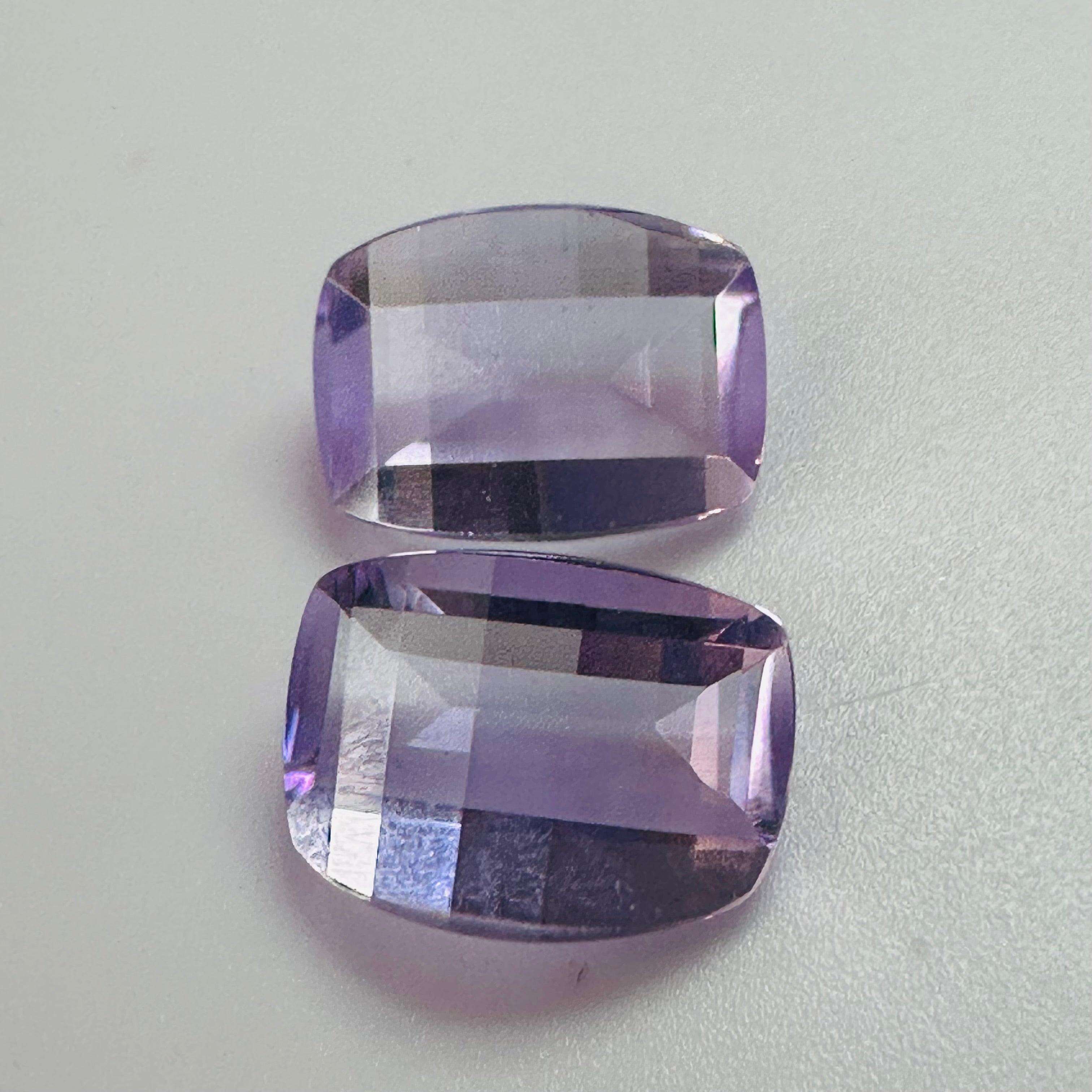 AMETHYST PAIR SPECIAL CUT 13MMX10MM  11.79CTSAM image 1