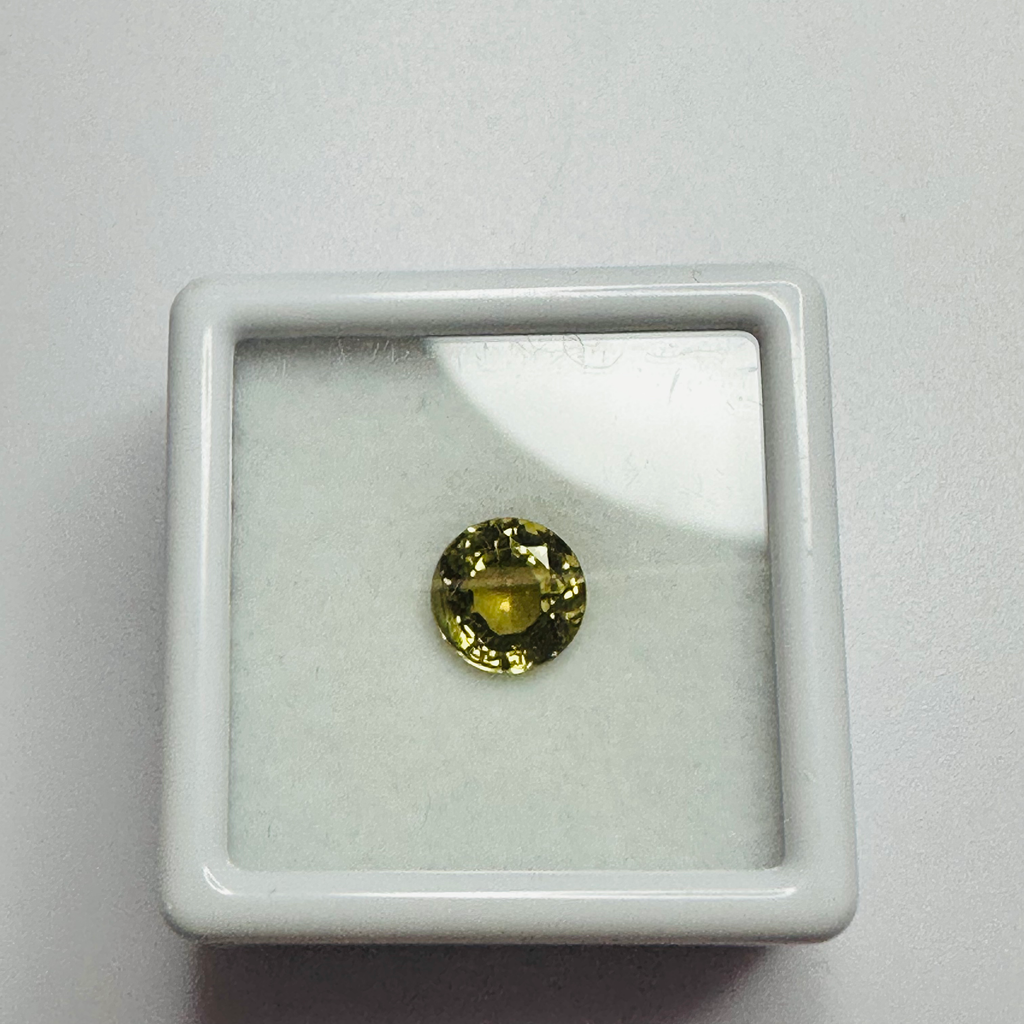 TOURMALINE YELLOW  6.7MM ROUND  1.35CTS image 1