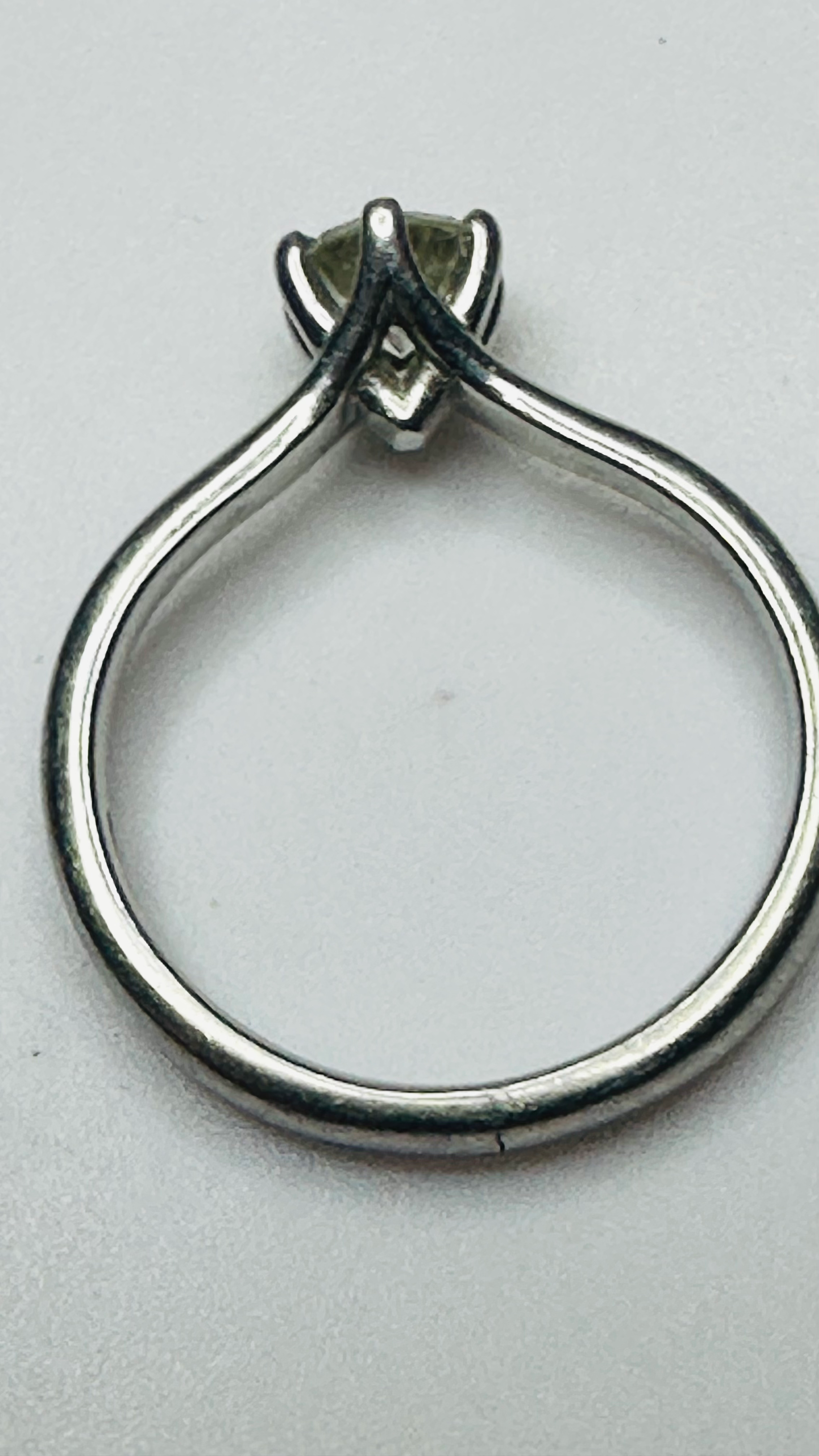 Platinum and Diamond ring 5mm approx 0.50cts size J1/2 image 1