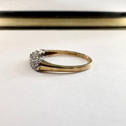 9ct yellow gold diamond Ring N image 1
