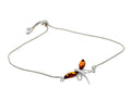 Beautiful Designer Silver Butterfly Bracelet set with Baltic Amber image 0