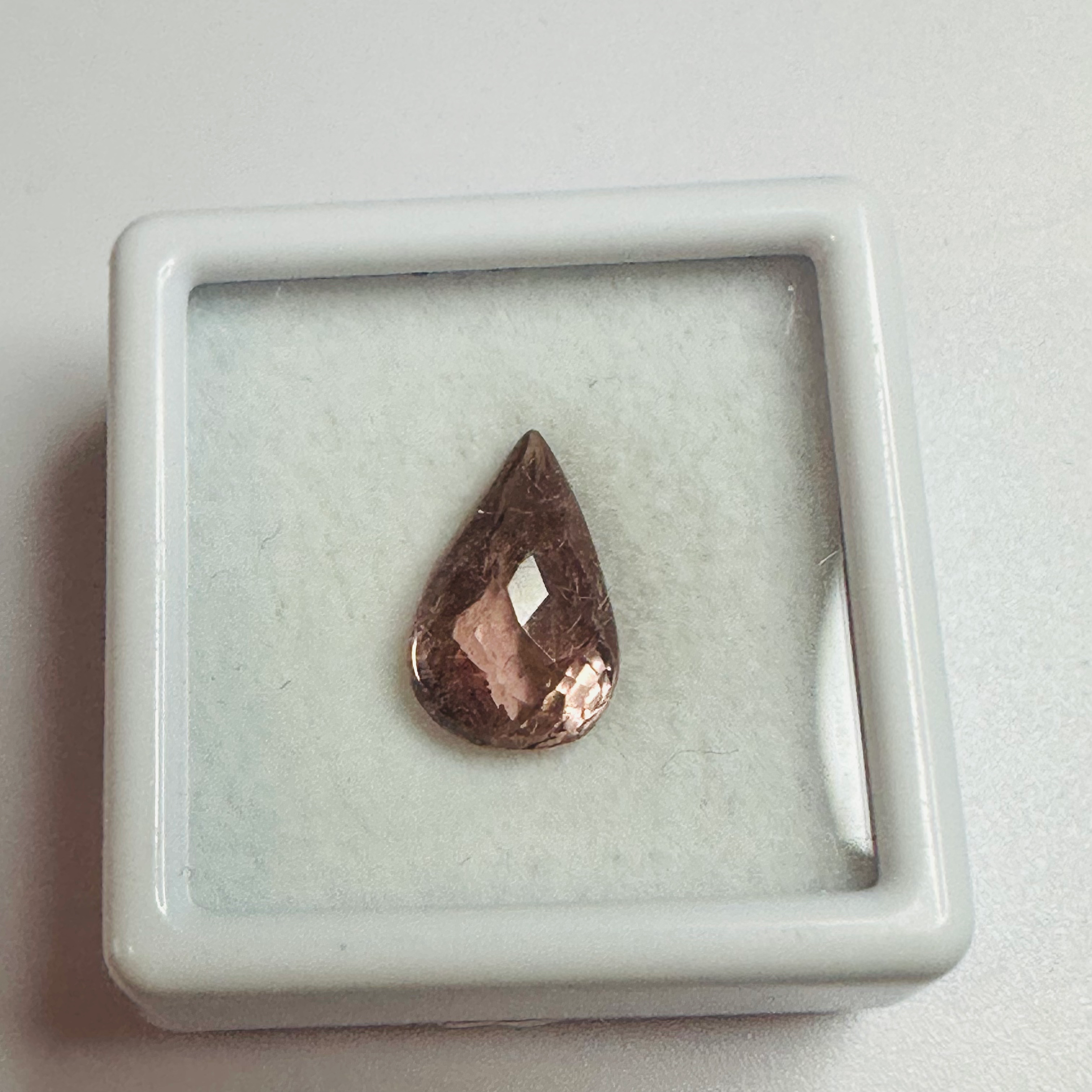 TOURMALINE PINK LONG DROP 11.9MM.X 7.7MM  3.34CTS image 0