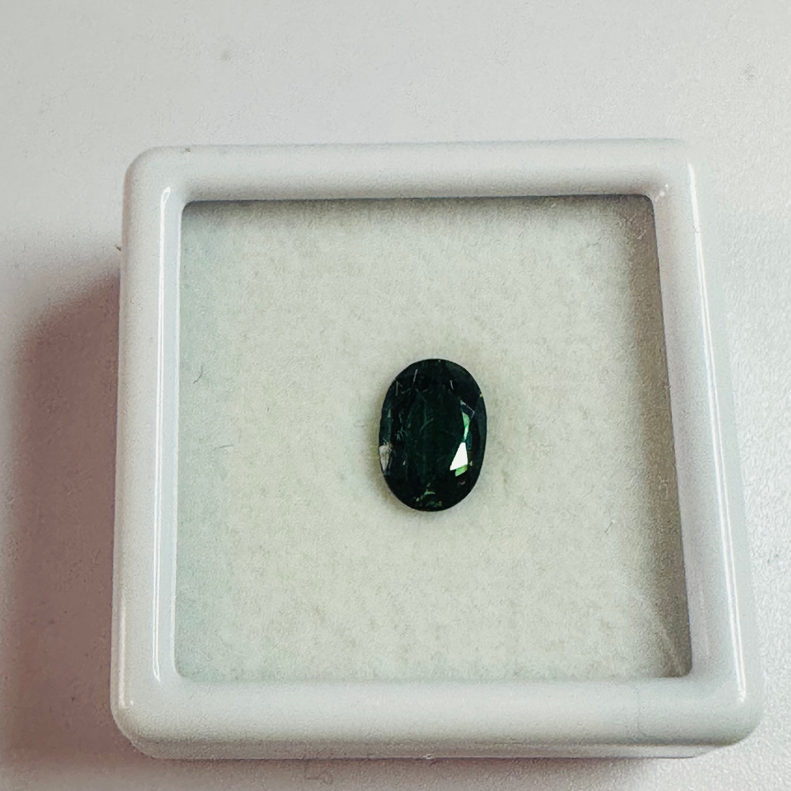 TOURMALINE TEAL OVAL 7.5MMx5MM  1.11CTS image 1