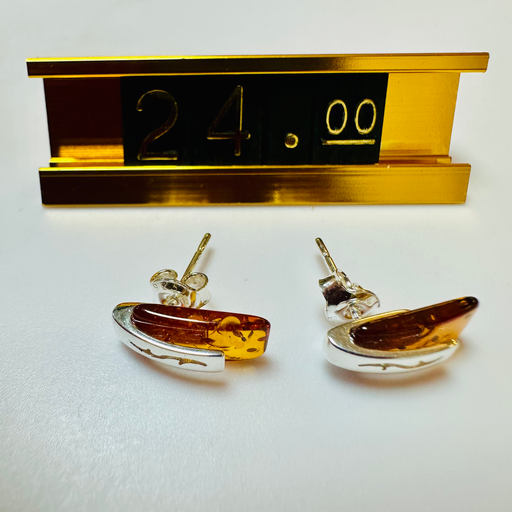 Sterling silver Amber earrings  image 4