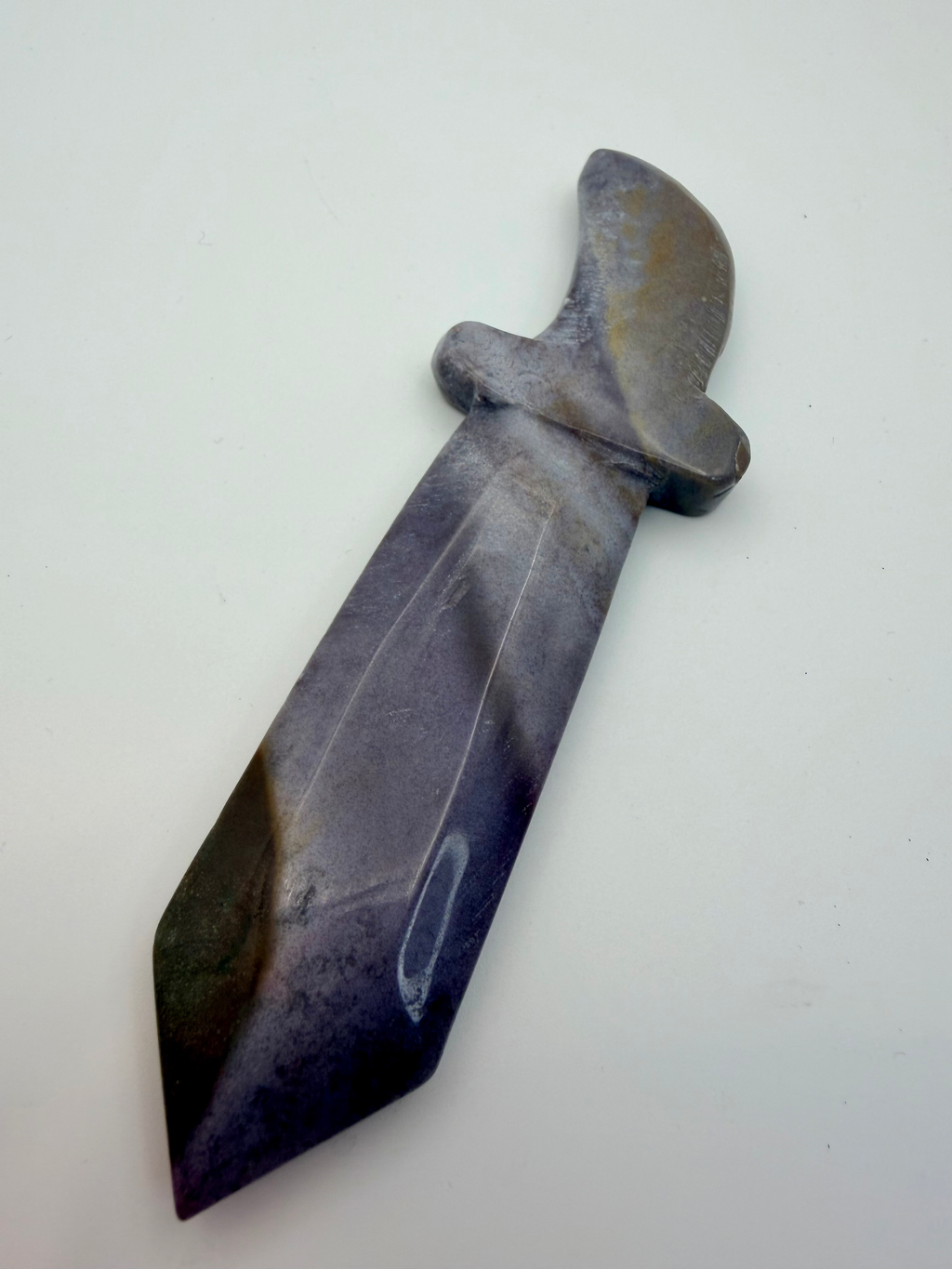 Ocean Jasper Carved Knife ornament 14cm 70g image 4