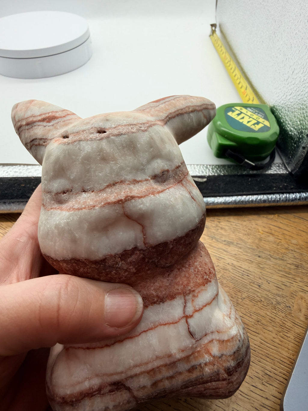Banded Calcite Pokemon Pikachu Carving 14cm high 1.25kg image 9