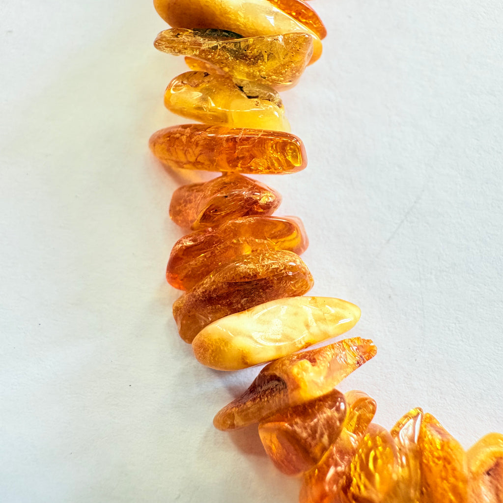 New Amber threaded necklace 18inches image 1