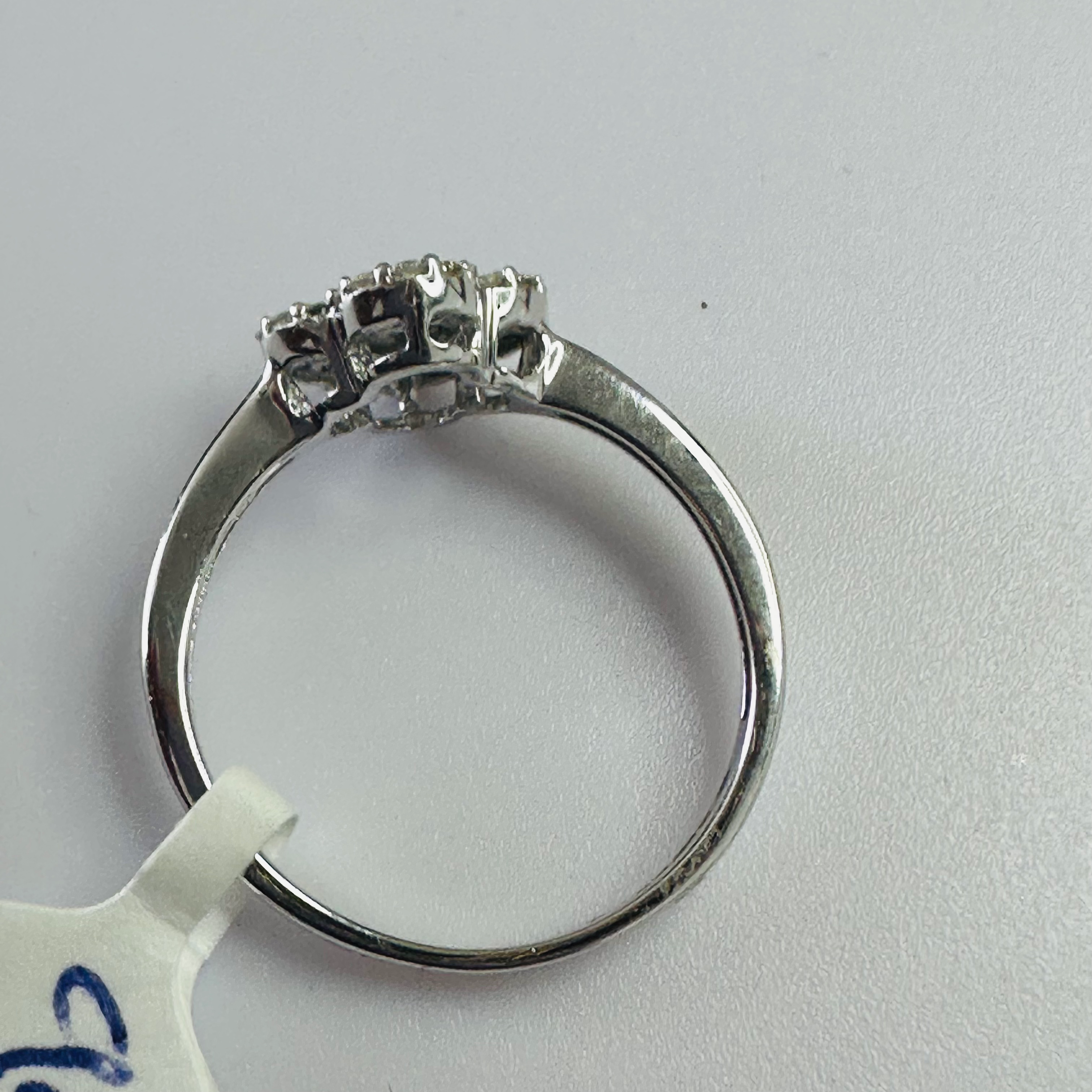 Diamond Ring Modern Design in 9ct White gold size M image 3
