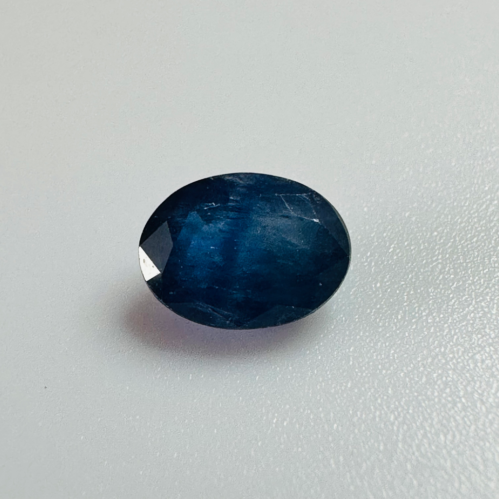 BURMA BLUE SAPPHIRE OVAL 6.8MMX5MM 1.04CTS image 2