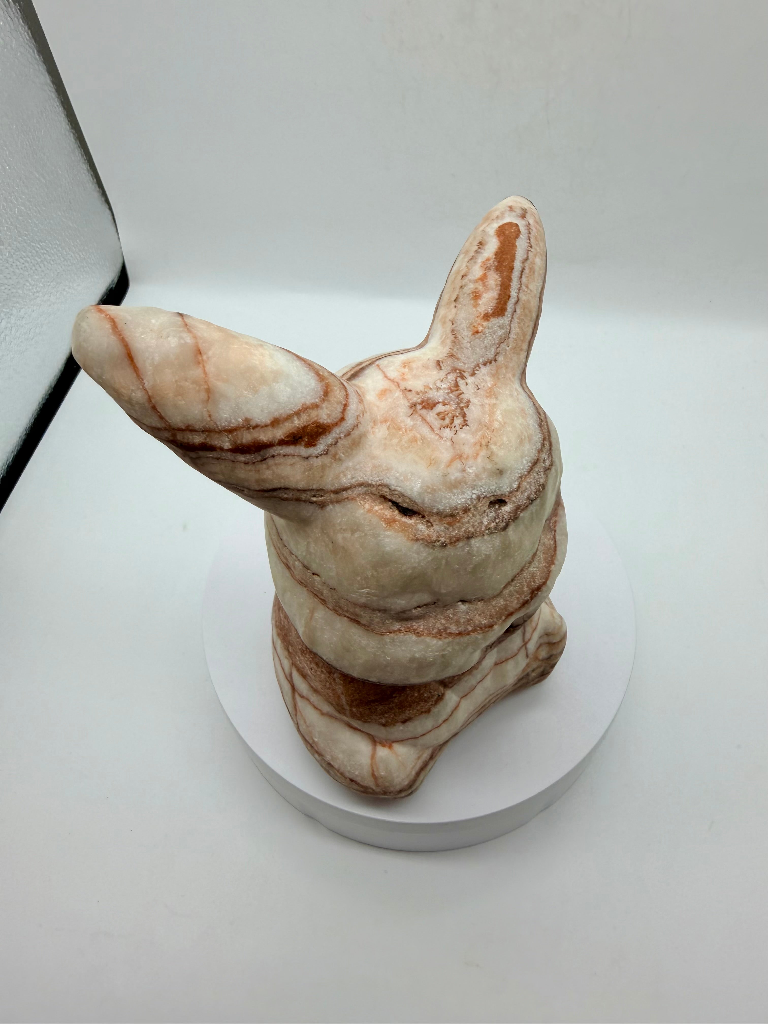 Banded Calcite Pokemon Pikachu Carving 14cm high 1.25kg image 6